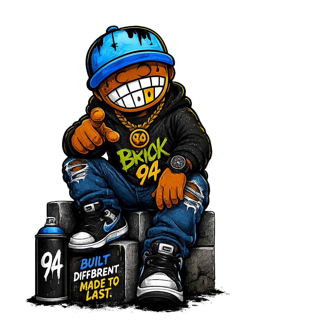 Brick — the Brick94 mascot, built different, made to last
